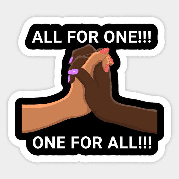 All For One - One For All Sticker by CazzyShop